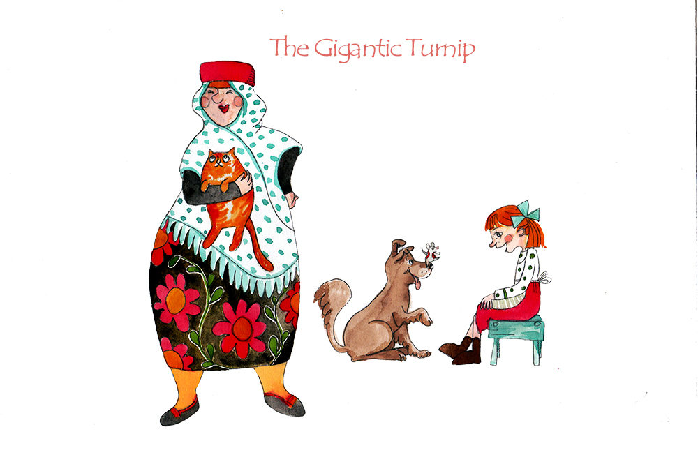 The gigantic turnip – poses2